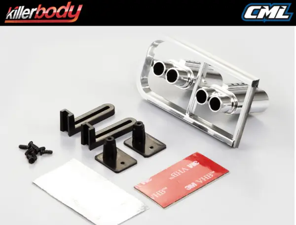 Killerbody Chrome Double Exhaust Pipe W/O Led
