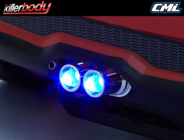 Killerbody Chrome Double Exhaust Pipe W/O Led