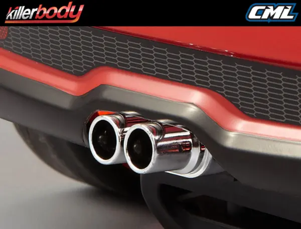 Killerbody Chrome Double Exhaust Pipe W/O Led