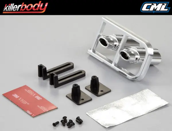 Killerbody Chrome Type a Oval Exhaust Pipe W/O Led