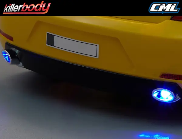 Killerbody Chrome Type a Oval Exhaust Pipe W/O Led