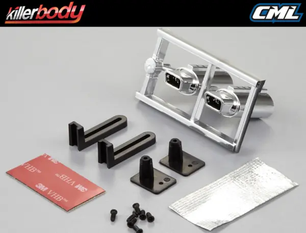 Killerbody Chrome Type B Square Exhaust Pipe W/O Led