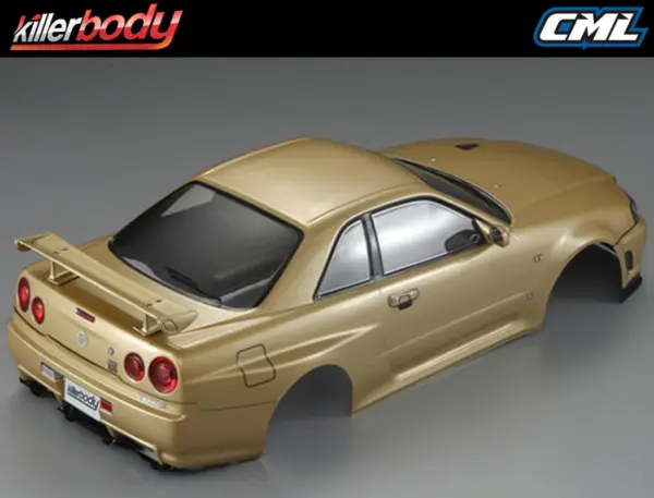Killerbody Nissan Skyline R34 195mm Finished Body-Gold