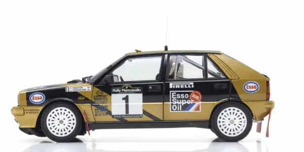 Kyosho 1:18 Lancia Delta HF 4WD Rally Piancavallo 1987 Esso Nr.1