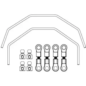 MJX Hyper Go 10208 V1 Front & Rear Anti Roll Bars - Part Number 10121