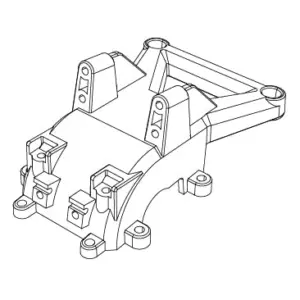 MJX Hyper Go 10208 V1 Front Gearbox Cover - Part Number 10160