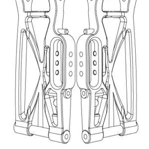 MJX Hyper Go 10208 V1 Rear Lower Swing/Suspension Arms - Part Number 10250