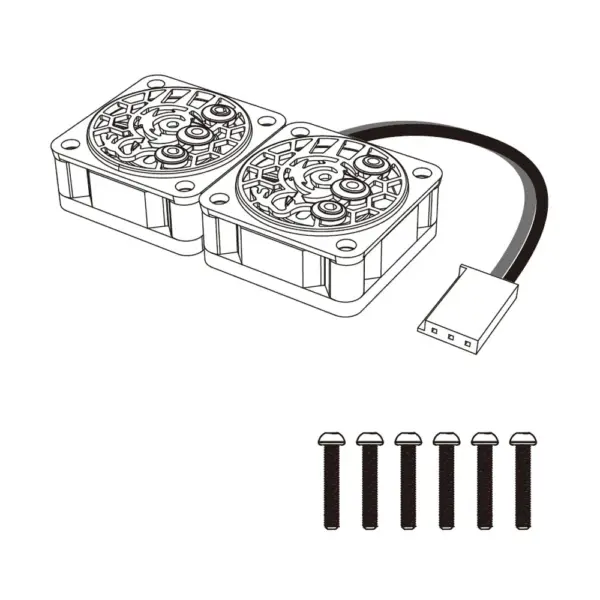 MJX Hyper Go Replacement Twin Motor Fans - Part Number 10397b – view 2