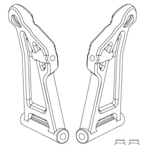 MJX Hyper Go 14211 Front Lower Suspension Arms - Part Number 14220c