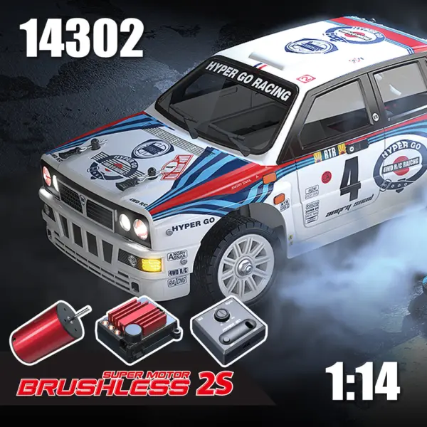 MJX Hyper Go 14304 67kph Brushless 1:14 Scale Drift Car Lancia Delta