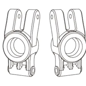 MJX Hyper Go 14209 14210 Rear Hub Carrier Seats - Part Number 16260b