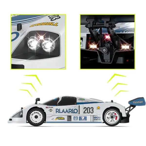 Rlaarlo Ak-787 Carbon Brushless 1:10 Scale Race Car - Blue (2s & 3s Lipo Version)
