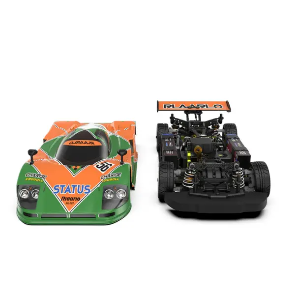 Rlaarlo Ak-787 Carbon Brushless 1:10 Scale Race Car - Orange (Dual Motor Version)