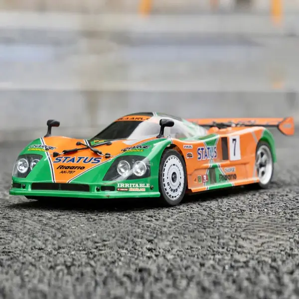 Rlaarlo Ak-787 Carbon Brushless 1:10 Scale Race Car - Orange (Dual Motor Version)