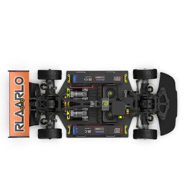 Rlaarlo Ak-787 Carbon Brushless 1:10 Scale Race Car - Orange (Dual Motor Version)