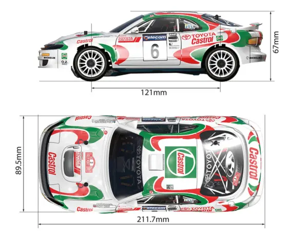 Carisma Gt24 Toyota Celica Gt-Four WRC Painted Body Set