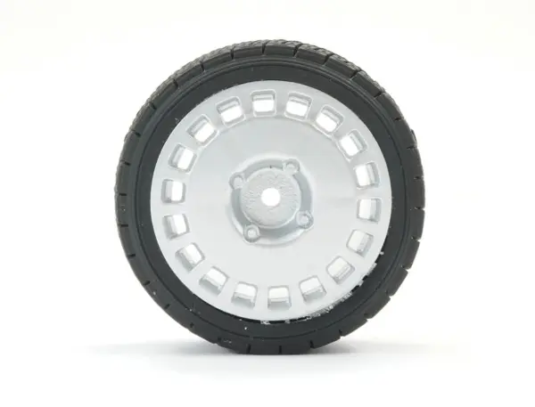 Fastrax 1/10th Rally Angle Tyre/Wheel Set Silver (4)