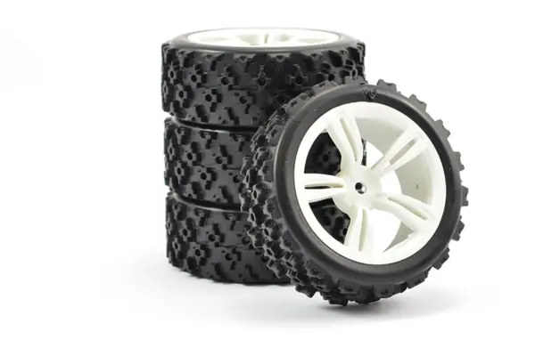 Fastrax 1/10th Touring Wheel/Rally Block 5-Spoke White (4)