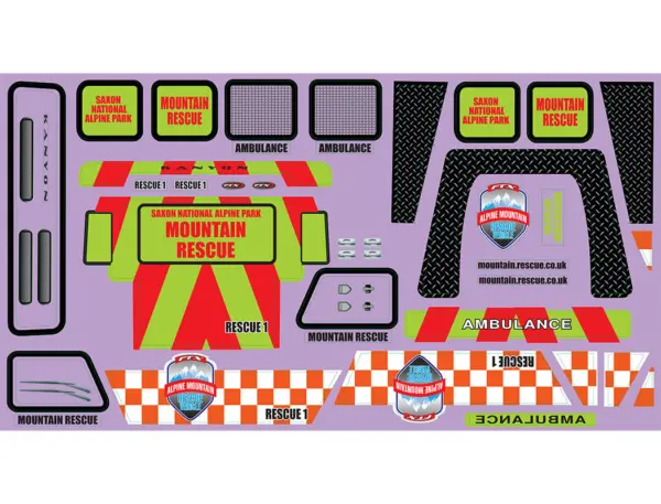 FTX Kanyon Mountain Rescue Decal Sheet