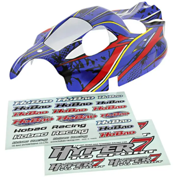 Hobao Hyper Ss Electric Printed Body (Blue/Red)