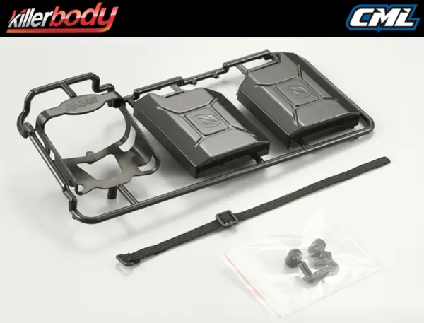 Killerbody Black Plastic Jerry Can Set