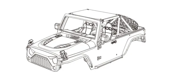 MJX Hyper Go H12y Replacement Body Shell With Lights - Part Number P12y01-O