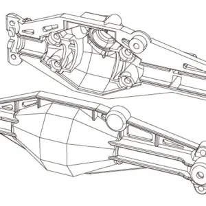 MJX Hyper Go H12y Front Axle Case - Part Number P12ysa01