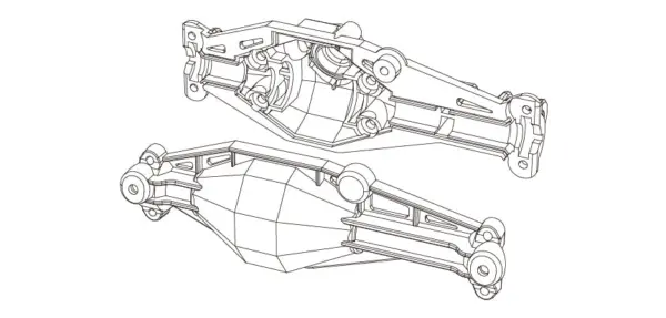 MJX Hyper Go H12y Front Axle Case - Part Number P12ysa01
