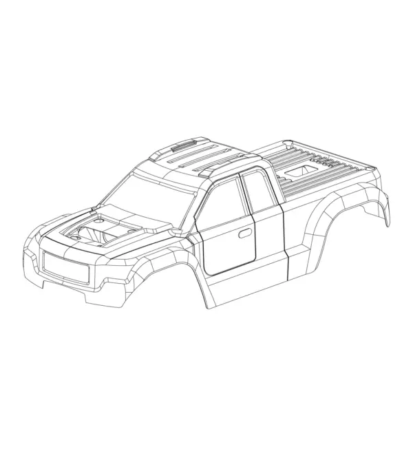 MJX Hyper Go 20208 Replacement Clipless Body Shell - Part Number P2001b