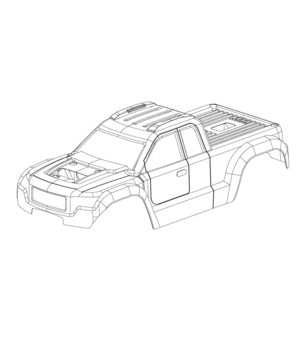 MJX Hyper Go 20208 Replacement Clipless Body Shell - Part Number P2001b