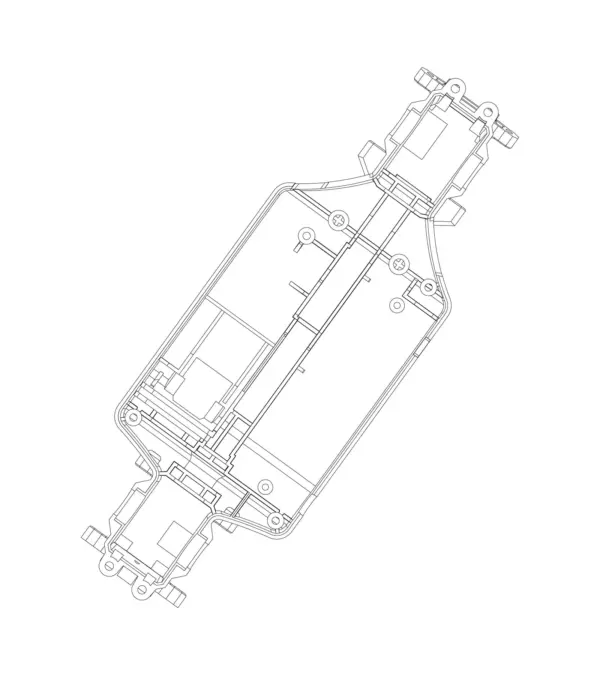 MJX Hyper Go 20208 Bottom Frame Chassis - Part Number P2015b