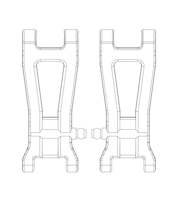MJX Hyper Go 20208 Rear Lower Suspension Arms - Part Number P2025