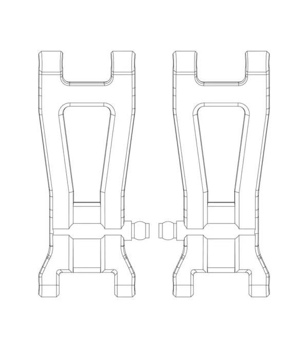 MJX Hyper Go 20208 Rear Lower Suspension Arms - Part Number P2025