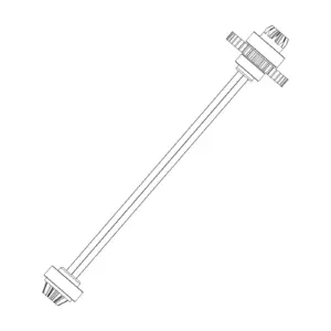 MJX Hyper Go 20208 Center Drive Rod and Gears - Part Number P2040