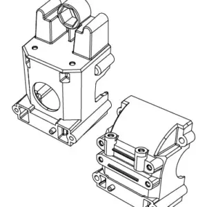 MJX Hyper Go 7303 Front Differential Bulkhead - Part Number P73160