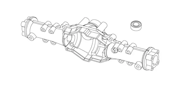 MJX H8h All-Rock Axle Shaft Box Assembly - Part Number P8hsa01 – view 2