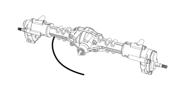 MJX H8h All-Rock Rear Axle Shaft Assembly Complete - Part Number P8hsb – view 2