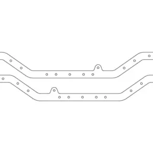 MJX H8h All-Rock Chassis Girders - Part Number P8hv32