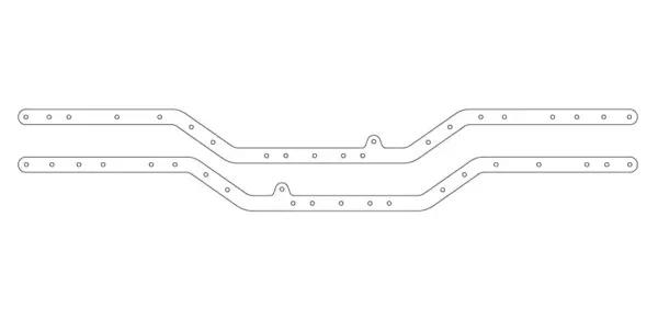 MJX H8h All-Rock Chassis Girders - Part Number P8hv32