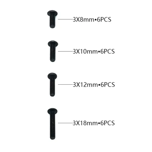 Rlaarlo Button Head Hex Machine Screw Set - Part Number R10100