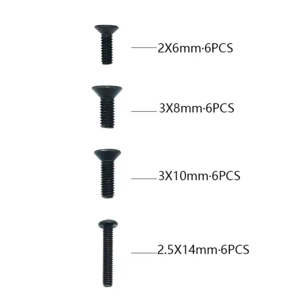 Rlaarlo Flat Head Hex Machine Screw Set - Part Number R10103