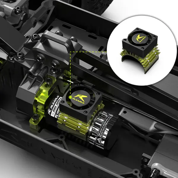 Rlaarlo Motor Heat Sink and Cooling Fan for 28 Range Motor - Part Number Re002