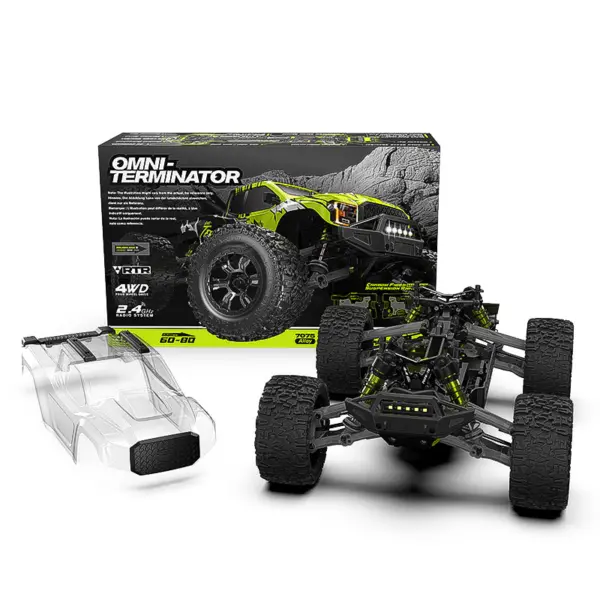 Rlaarlo Omni-Terminator Carbon 1:10 Scale Truck Rolling Chassis - (Clear Shell)