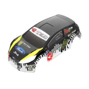 Rlaarlo XTS F10 Black Body Shell With Stickers (Metal Livery) - Part Number XTS-028