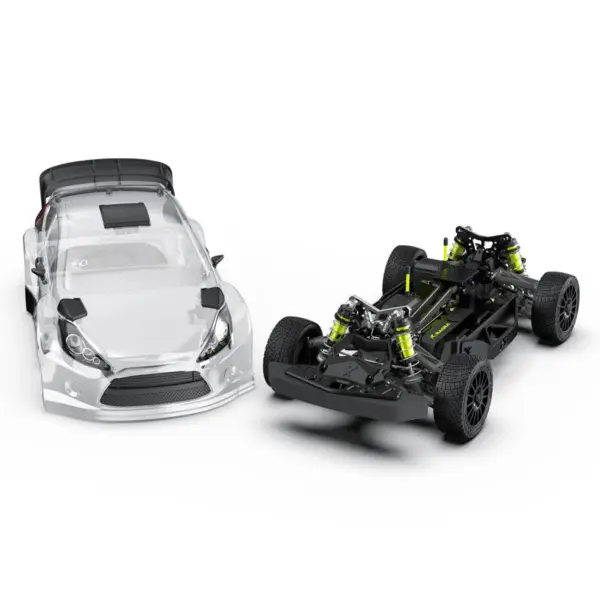 Rlaarlo XTS F10 Carbon 1:10 Scale Rally Car Rolling Chassis - (Clear Shell)