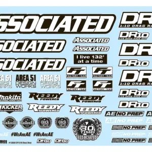Team Associated Dr10 Decal Sheet – view 2
