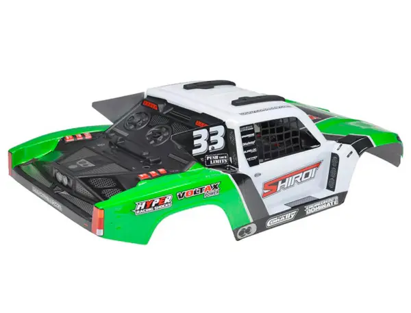Corally Body Shiroi + Driver Interior + Roll Cage + Body Accessories - Green Cut – view 3