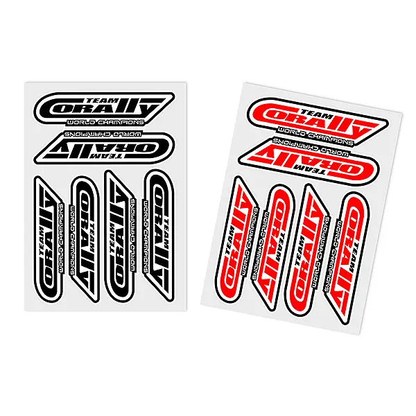 Corally Sponsor Sticker Sheet Corally Precut 105x75mm 2 PCS