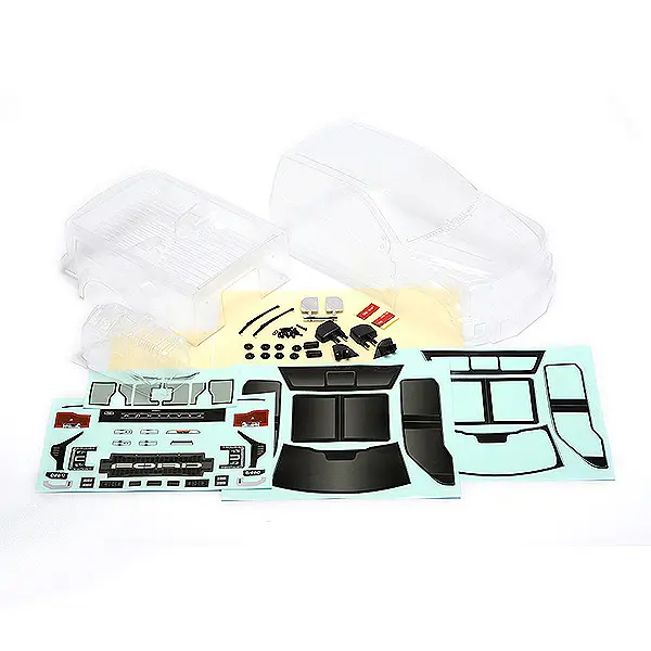 Cen Racing Ford F-450 Sd Complete Body Set With Light Bucket (Clear)