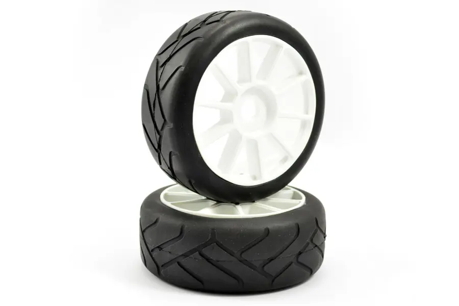 Fastrax 1/8th Premounted Slick Tyres 'Grid Iron/10 Spoke' – view 2